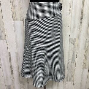 Christopher‎ & Banks Black and White Houndstooth Skirt